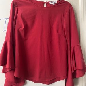 Belled sleeve blouse